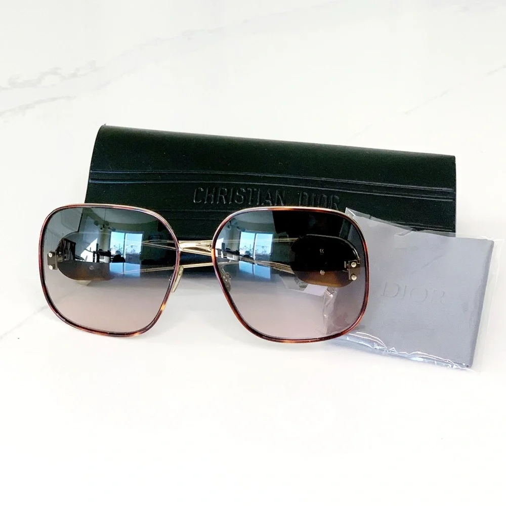 🕶️ Christian Dior Diorbobby Square Metal-Acetate Sunglasses - Picture 7 of 9